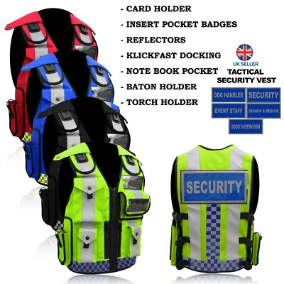 Hi Viz Tactical Security Dog Handler Vest Enforcement CCTV Tac Jacket Ultrawears