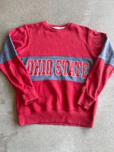 Vintage 80er Hommage Ohio State zweifarbiges Sweatshirt mit Rundhalsausschnitt - Bild 1 von 5