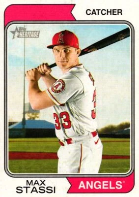 2023 Topps Heritage Max Stassi Los Angeles Angels #115 - Image 1 of 2