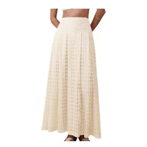 Maxi falda de encaje italiana Banana Republic Vina talla 6 nueva con etiquetas. NUEVO Color Crema - Imagen 1 de 9