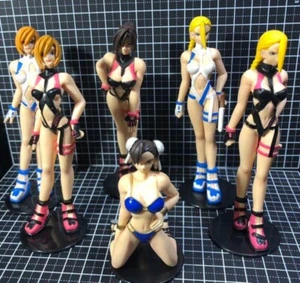 Street fighter figure mini doll Lot 6 set Cammy Chun Li capcom retro Japan m584 - Picture 1 of 18