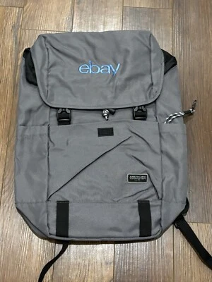 American Tourister Embrak Computer Backpack Gray Embroidered EBAY Logo NEW - Image 1 of 4