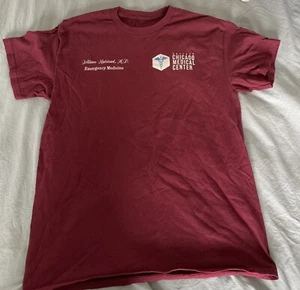 Chicago Med TV Will Halstead Scrubs Adult Medium Tshirt Dark Red Emergency Med. - Picture 1 of 1