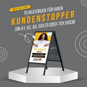 PVC Poster Plakat DIN A1/A0 Wetterfest für Kundenstopper/Aufsteller Inkl. Druck - Bild 1 von 1