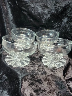 Juego de 4 platos de postre vintage Crown Corning Glass Works "Mirage" Foto 1 de 4