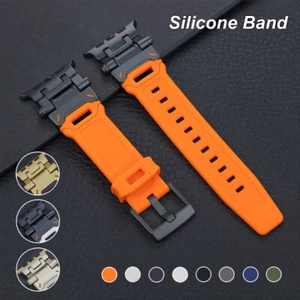Metal + silikonowy pasek pasek do Apple Watch Ultra2 49mm 10 9 8 SE 7 6 5 42 46 45mm - Zdjęcie 1 z 40