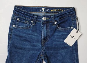 7 For All Mankind NWT Girls Size 8 The Skinny Stretch Denim Jeans NEW  - Picture 1 of 6