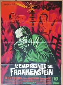 The Evil of Frankenstein ORIGINAL French 1p '66 POSTER Peter Cushing Hammer art - Picture 1 of 6