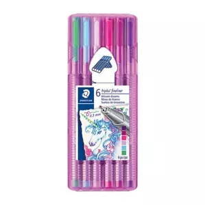 Staedtler Triplus Fineliner Pens Fine Tip 6/Pk Unicorn Dreams Sketch Draw School - Picture 1 of 1
