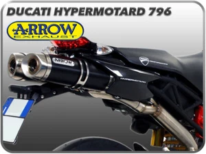Ducati Hypermotard 796 09 10 11 12 Escape Flecha Aluminio Oscuro EEC - Imagen 1 de 4