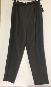 Women’s Dress Pants Black Brown Plaid Size 16 Pleated NWT - Picture 1 of 5