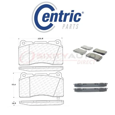 Centric Ceramic Disc Brake Pads w Shims for 2017 Subaru BRZ 2.0L H4 - Kit yg - Image 1 of 4