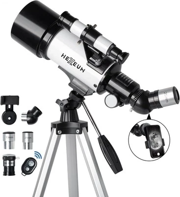 Telescope for Kids & Adults - 70mm Aperture 500mm AZ Mount Fully 70500-White  - Image 1 of 4