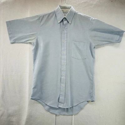 Arrow Dover Shirt Men's Size 15 Short Sleeve Button Up Pocket Grayish Blue. - Image 1 of 4