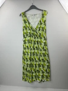 Boden Dress Green Sleeveless Empire Waist Dress V-Neck Size 8R - Picture 1 of 11