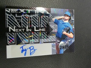 2025 Leaf Metal Baseball Tyler Bremner Silver Laser Next in Line Auto 5/5 - Picture 1 of 2