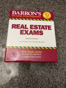 Barron's Real Estate Exam Flash Cards 2nd Ed. by Friedman (new) 450 In Set - Picture 1 of 6