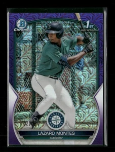 2023 Bowman #BCP-58 Lazaro Montes Chrome Prospects Mojo Purple Refractors #/250 - Picture 1 of 2