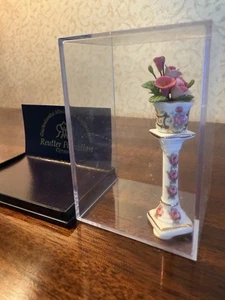 MINIATURE DOLLHOUSE 1:12 SCALE REUTTER porcelain FANCY FLOWER VASE Plant Stand - Picture 1 of 7