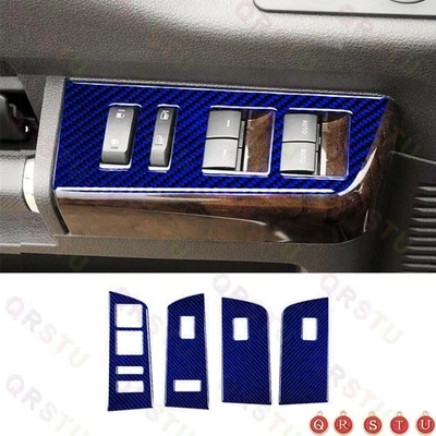 Cubierta elevador de ventana de fibra de carbono azul para Ford F-250/350/450/550/650/750 tipo B Foto 1 de 4
