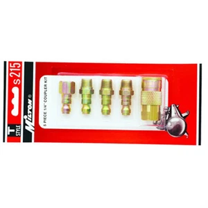 Milton S-215 Milton Industries 5 Piece T-Style Coupler Kit - Picture 1 of 1