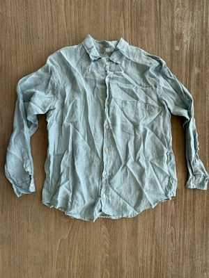 Camisa CP Shades Lino Botón Frontal Surf Azul Talla M Nueva con Etiquetas  Foto 1 de 4