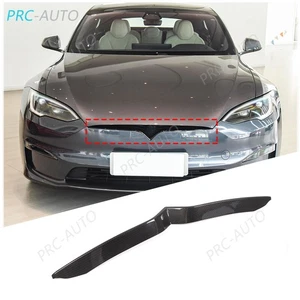 For 2023-2026 Tesla Model S Real Carbon Front Bumper Grille Cover Molding Trim  - Bild 1 von 19