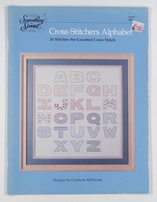 1988 Candamar Designs CROSS-STITCHERS ALPHABET huge letters counted patterns - Image 1 of 4