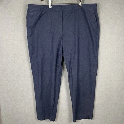 Talbots Pants Womens Size 24W Blue High Rise Hampshire Ankle Stretch Preppy - Image 1 of 4