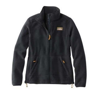 L.L. BEAN Mountain Classic Fleece Jacket Women 1X Plus Black Outdoor Sporty Cozy - Picture 1 of 11