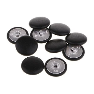 Pack of 10 Artificial Leather Covered Shank Buttons for - Picture 1 of 3