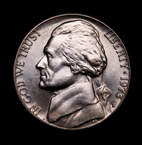 1973-D Jefferson Nickel  BU+++++Full Steps Cover