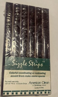 Pack 12 IMPERIAL PURPLE Cerámica Azulejo Lápiz Forro Chisporroteo 1/2" X 6 American Olean Foto 1 de 4