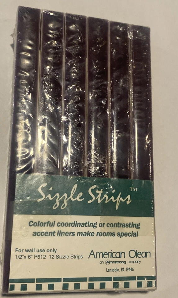 Pack 12 IMPERIAL PURPLE Cerámica Azulejo Lápiz Forro Chisporroteo 1/2" X 6 American Olean Foto 1 de 4