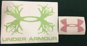 2-Under Armour Calcomanía de Vinilo Ventana Pegatinas Ciervo Astas Cuernos Caza - Envío a la Guerra Mundial - Imagen 1 de 2