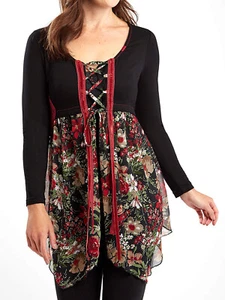 Joe Browns Caroline's Favorite Top L 10 Women Casual Floral Print Tunic NW 23068 - Picture 1 of 8