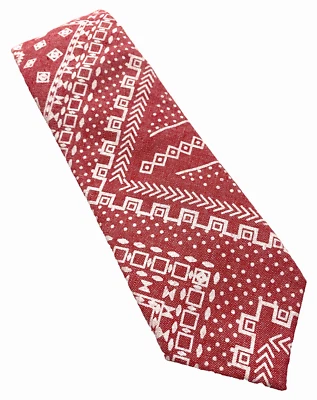 American Eagle Tie Skinny Necktie Mens Cotton Red White 59 Long 2.5 Wide - Image 1 of 4