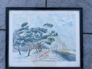 DDR Kunst Aquarell Insel Usedom signiert A.Endler 1970 Ostsee Bild - Bild 1 von 8
