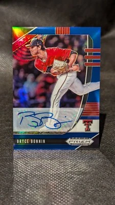 2020 Panini Prizm Draft Picks Blue Prizm Auto /60 Bryce Bonnin #PDP84 Auto - Image 1 of 2