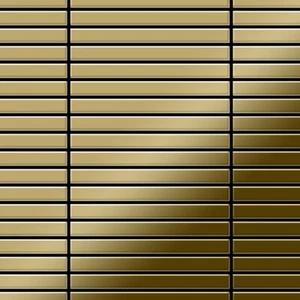 Mosaico azulejo macizo metal titanio oro alto brillante 1,6 mm fuerte lineal-Ti-GM - Imagen 1 de 5