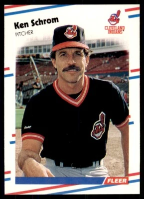 1988 Fleer Ken Schrom Cleveland Indians #614 - Image 1 of 2