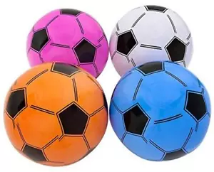 BUY 1 GET 1 FREE ASST COLOR 16 INCH INFLATEABLE SOCCER BALL blowup play toy - Picture 1 of 1