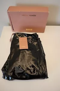 Amina Muaddi x Wolford Black Latex Legging Stir Up Pants Size 10 New with Tag - Picture 1 of 6