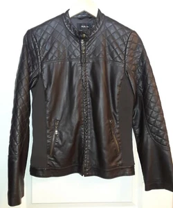 Style&Co Women Brown Faux Leather Jacket Size Small - Picture 1 of 7