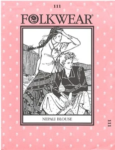 2000 Folkwear 111 Nepali Blouse size XS-XL sewing pattern uncut - Picture 1 of 3