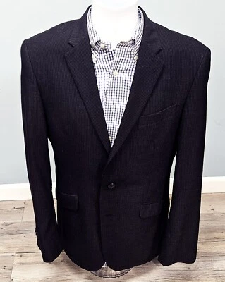 Kenneth Cole Reaction Blazer Men's 40R Gray Stripe 2-Btn Sport/Suit Coat/Jacket - Image 1 of 4