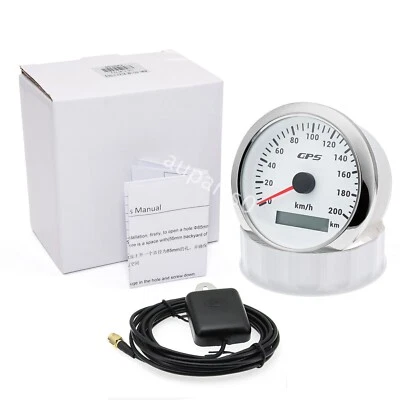 110mm Digital GPS Speedometer Odometer 0-200km/h For Car Boat Truck - image 1 of 4