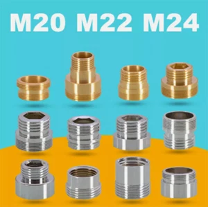 M20 M22 M24 to 1/2" Brass Faucet Adapter Purifier Aerator Water Tap Connectors - Picture 1 of 28