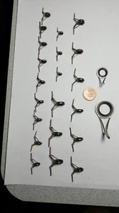 ROD GUIDES-VINTAGE, lot of 23 ttl., 5 sizes, all "Lew's", used, exc. cond. - Picture 1 of 3