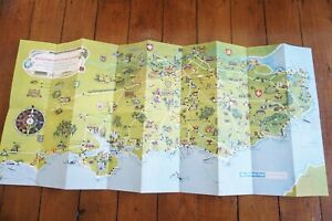 1963 Southern Region British Rail Pictorial Railway Map>